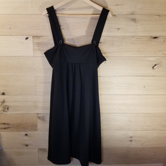 black suspender dress